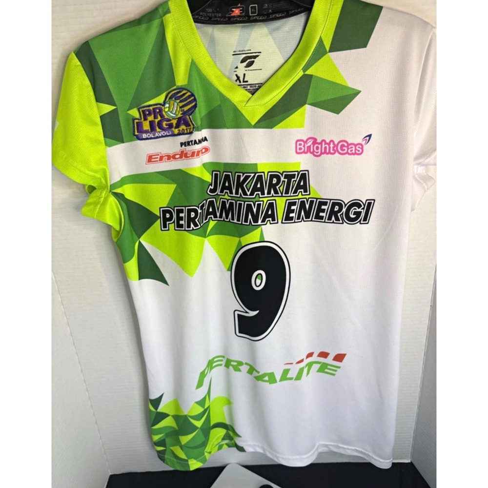 Jakarta Pertamina Energi Scott #9 Proliga Bolavoli 2017 Jersey XL White/Green
